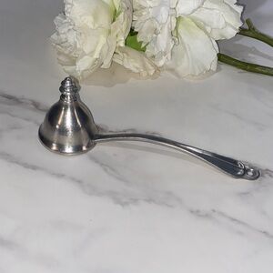 Vintage Pewter By Connecticut House Elegant Silver Candle Snuffer